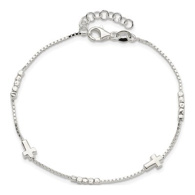 Sterling Silver Cross Bracelet – view 4