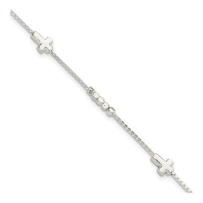 Sterling Silver Cross Bracelet
