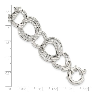 Sterling Silver Fancy Link Bracelet – view 2