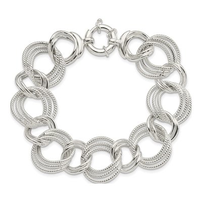 Sterling Silver Fancy Link Bracelet – view 3