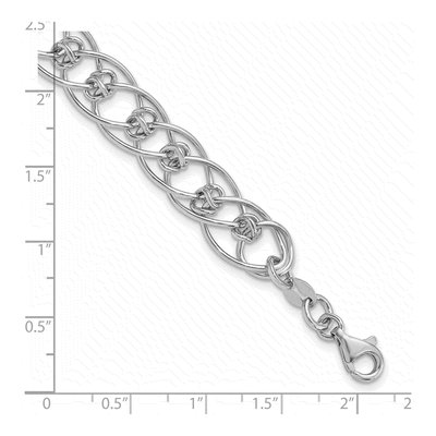 Sterling Silver Oval Link Bracelet – view 2