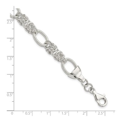 Sterling Silver Fancy Link Bracelet – view 3