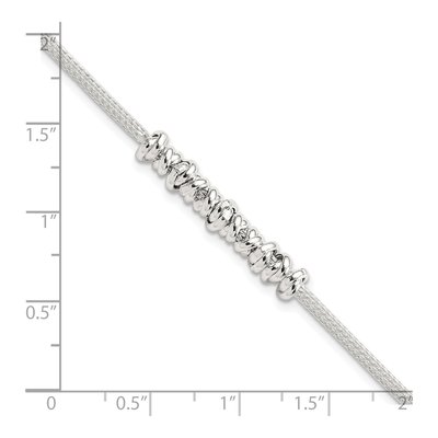 Sterling Silver Beaded Bracelet – view 3