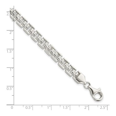 Sterling Silver Diamond-Cut Beaded Bracelet – view 2