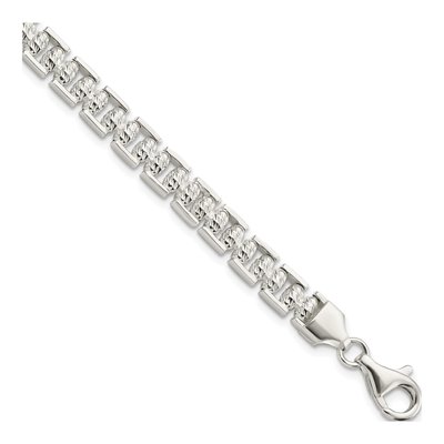 Sterling Silver Diamond-Cut Beaded Bracelet