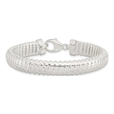 Sterling Silver Textured Bracelet – view 3