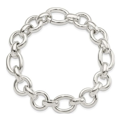 Sterling Silver Fancy Link Bracelet – view 4
