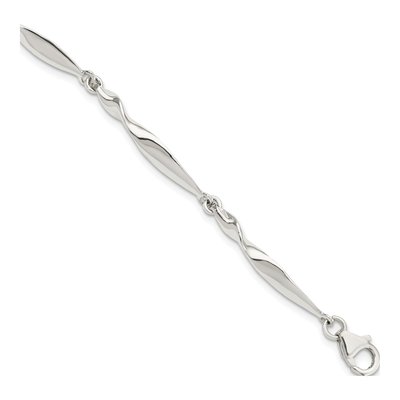 Sterling Silver Twisted Bar Bracelet