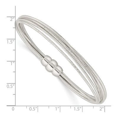 Sterling Silver Diamond-Cut Multi-Strand Bracelet – view 3