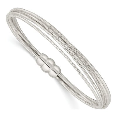 Sterling Silver Diamond-Cut Multi-Strand Bracelet