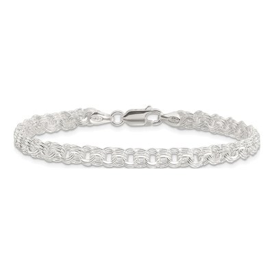 Sterling Silver Triple Rolo Charm Bracelet – view 4