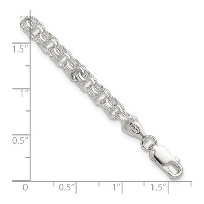 Sterling Silver Triple Rolo Charm Bracelet – view 6