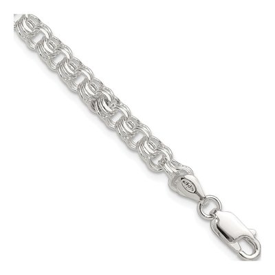 Sterling Silver Triple Rolo Charm Bracelet