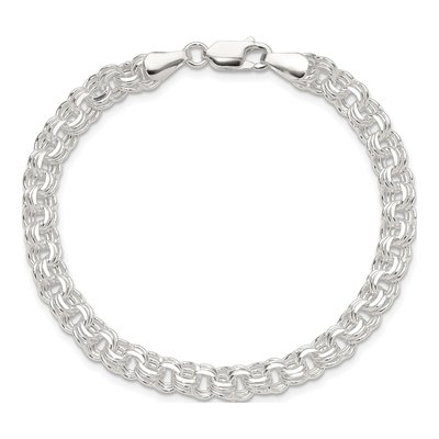 Sterling Silver Triple Rolo Charm Bracelet – view 5