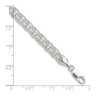 Sterling Silver Triple Rolo Charm Bracelet – view 6