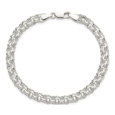 Sterling Silver Triple Link Charm Bracelet – view 4