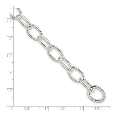 Sterling Silver 9.15mm Fancy Link Chain Bracelet – view 3