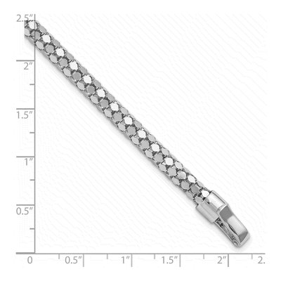 Sterling Silver 5mm Fancy Mesh Chain Bracelet – view 2