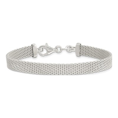 Sterling Silver Diamond-Cut Reversible Bracelet – view 4