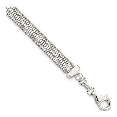 Sterling Silver Diamond-Cut Reversible Bracelet