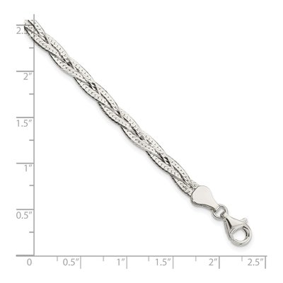 Sterling Silver Braided Bracelet – view 3