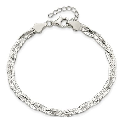 Sterling Silver Braided Bracelet – view 4