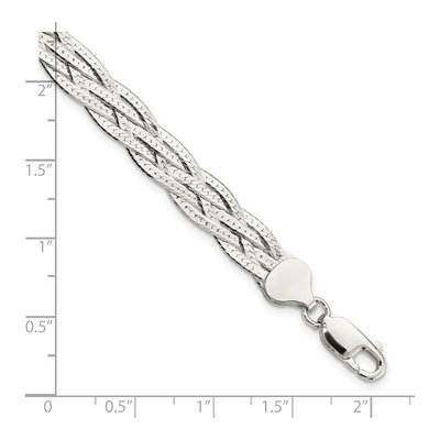 Sterling Silver Braided 5-Strand Bracelet – view 3