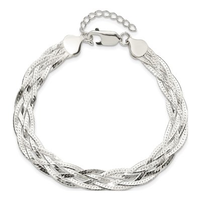 Sterling Silver Braided 5-Strand Bracelet – view 4