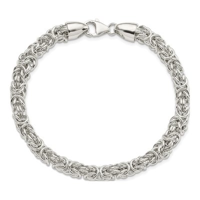 Sterling Silver Byzantine Bracelet – view 4
