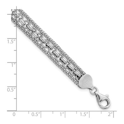 Sterling Silver 7.81mm Link Chain Bracelet – view 3