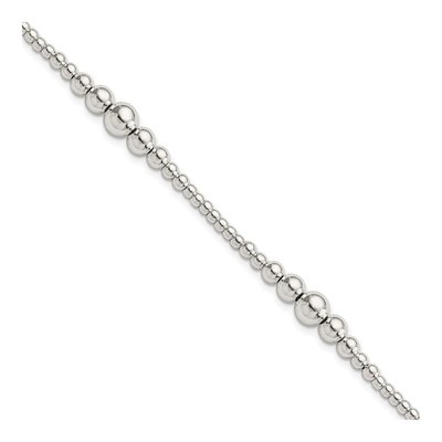 Sterling Silver Graduated Beaded Bracelet