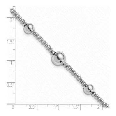 Sterling Silver Beaded Popcorn Bracelet – view 2