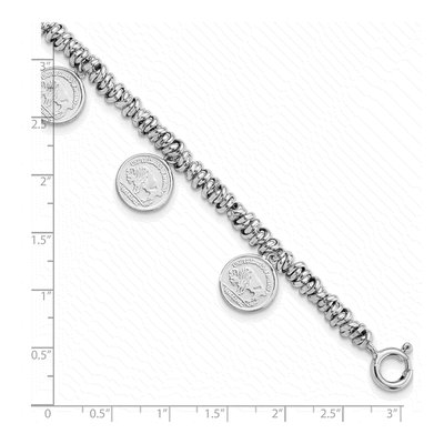Sterling Silver Coin Bracelet – view 2