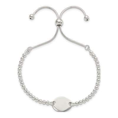 Sterling Silver Beaded Adjustable Bracelet – view 4