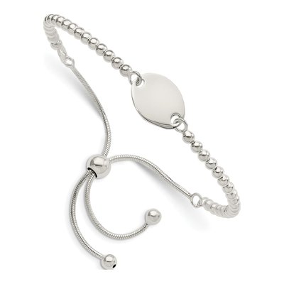 Sterling Silver Beaded Adjustable Bracelet