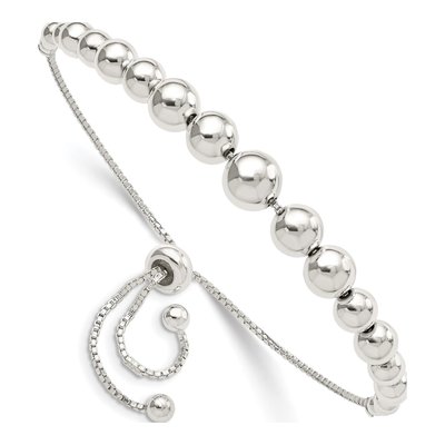 Sterling Silver Beaded Adjustable Bracelet