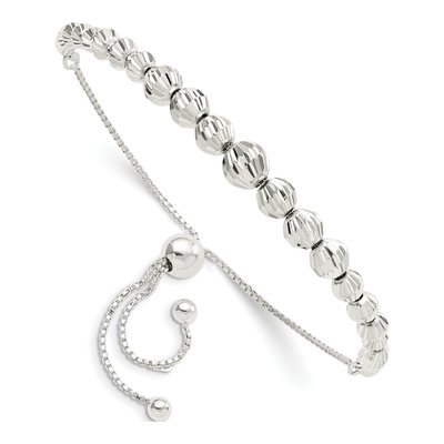 Sterling Silver Beaded Adjustable Bracelet