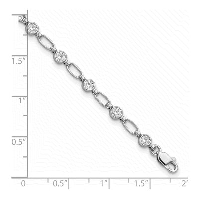 Sterling Silver CZ Bracelet – view 3