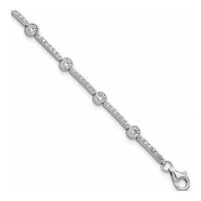 Sterling Silver CZ Bracelet