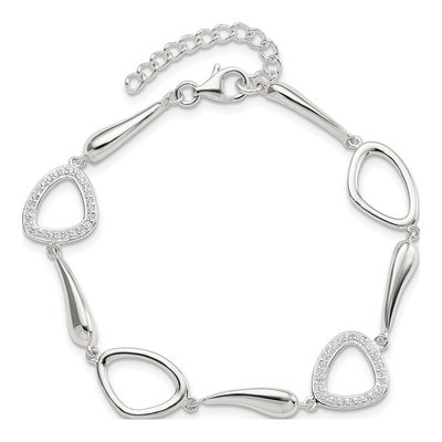 Sterling Silver CZ Bracelet – view 3