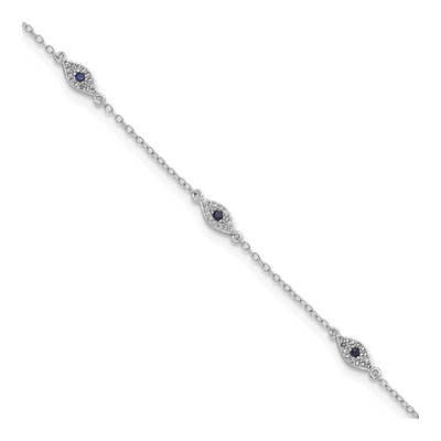 Sterling Silver CZ Eyes Bracelet