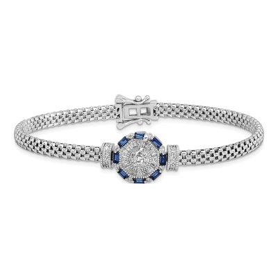 Sterling Silver CZ Bracelet – view 3