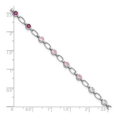 Sterling Silver CZ Tennis Bracelet – view 3