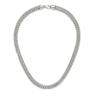 Sterling Silver Fancy Circle Link Necklace 18.5in – view 5