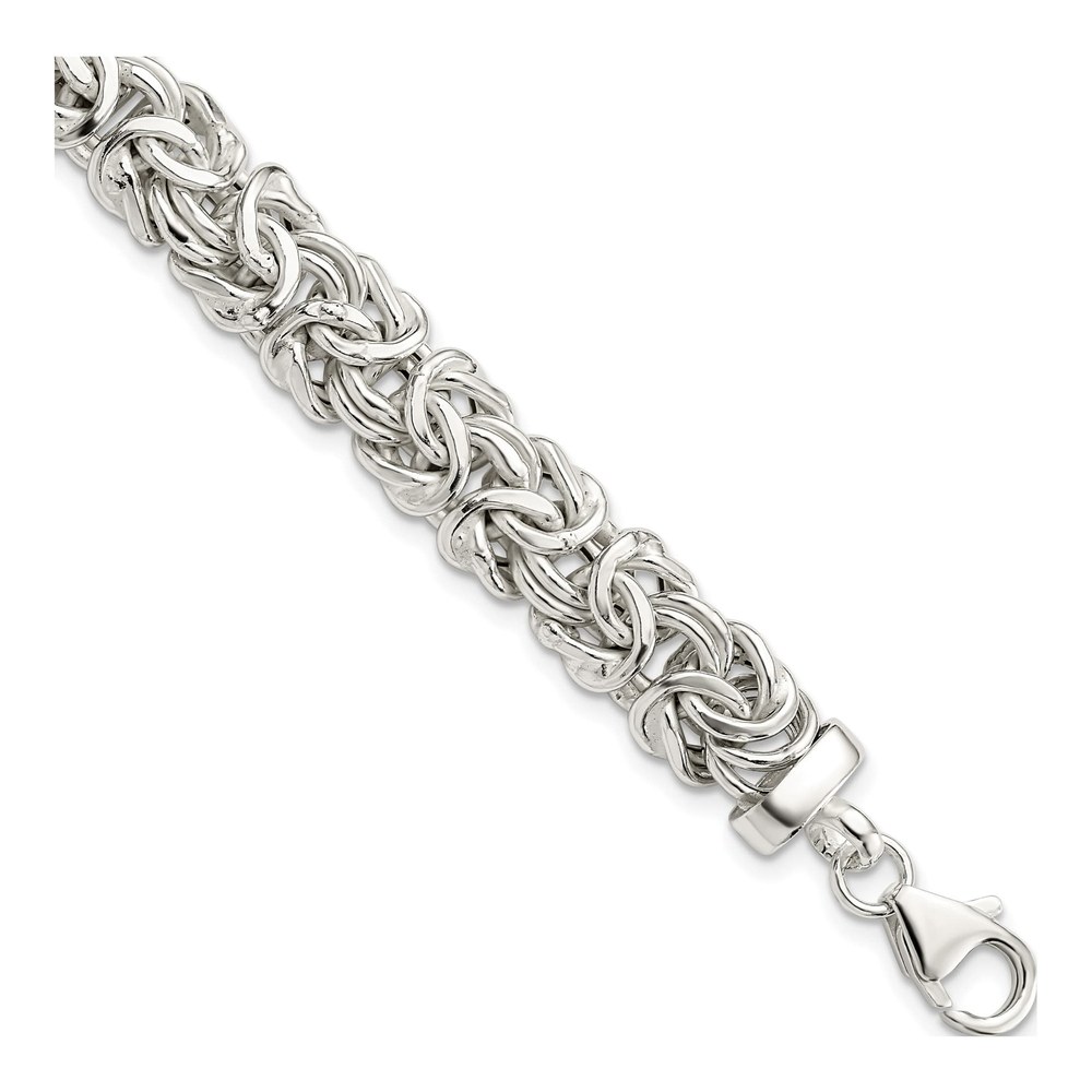 Sterling Silver Flat Byzantine Bracelet