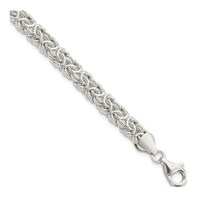 Sterling Silver Byzantine Link Bracelet