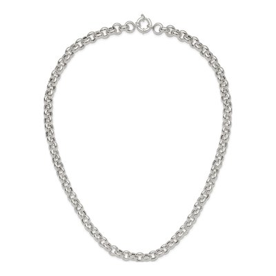 Sterling Silver Fancy Rolo Necklace – view 5