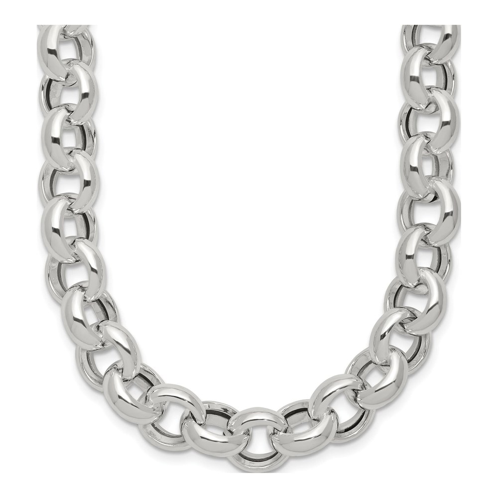 Sterling Silver Fancy Rolo Necklace