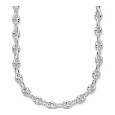 Sterling Silver Fancy Link Necklace