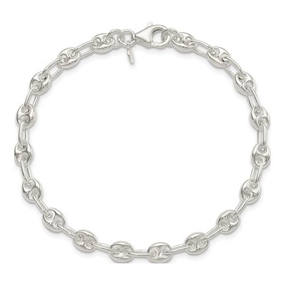 Sterling Silver 5.57mm Fancy Anchor Chain Bracelet – view 4